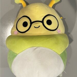 Squishmallows 11” Inch Gilma the Caterpillar Bookworm W Glasses Squishmallow